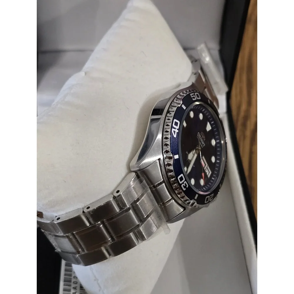 Orient AAO2 Automatic Blue Dive 41.5 mm Japanese Watch Sapphire Day Date Box